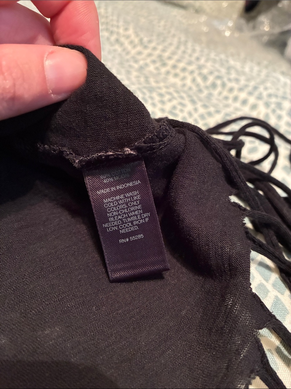 Black Express Fringe Tank Top - Picture 4 of 5